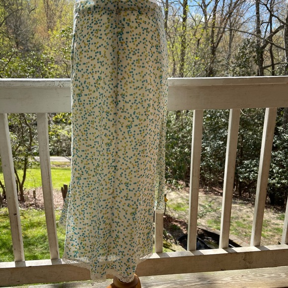 Pierre Cardin Polka Dot & Lace Skirt 10 FREE SHIP - Picture 3 of 4